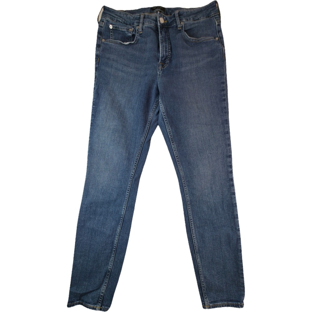 Free Assembly Jeans Womens 12 Blue Skinny Denim High Rise Excellent